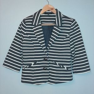 Express Gray and White Stripe Blazer Small
